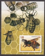 Cuba 2017 Insects Bees Block, Mint Never Hinged - Ongebruikt