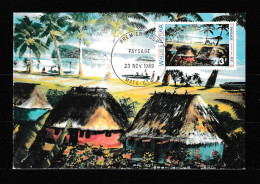 " PAYSAGE WALLISIEN " Sur Carte Maximum De 1989 N° YT 392. Parfait état CM - Maximum Cards