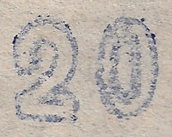 GREECE 1875-80 Large Hermes Head On Cream Paper 20 L Ultramarine Vl. 65 D / H 51 F Nb 0 Inverted - Oblitérés