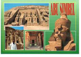 Abou-Simbel : Multi-vues Du Grand Temple - Tempel Von Abu Simbel