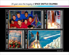 2023-01 - SIERRA LEONE- SPACE SHUTTLE COLUMBIA       4V    MNH** - Sonstige & Ohne Zuordnung