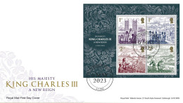 Grande-Bretagne 2023 - His Majesty King Charles III - Coronation Sheetlet FDC Avec Notice - 2021-... Em. Décimales