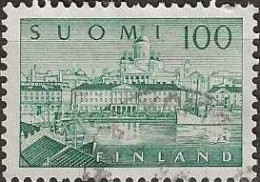 FINLAND 1956 Helsinki Harbour - 100m. - Green FU - Usati