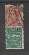 REGNO:  1925  COLUMBIA  -  30 C. BRUNO  ARANCIO  E  VERDE  US. - SASS. 9 - Publicity