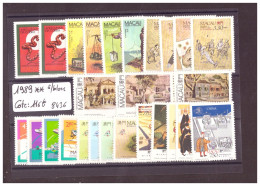 MACAU - ANNEE COMPLETE 1989 ( SANS  LES BLOCS )  ** ( SANS CHARNIERE / MNH )   COTE: 116 €  -  ( WARNING: NO PAYPAL ) - Años Completos