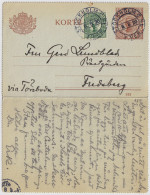 SUÈDE / SWEDEN - 1920 - Letter-Card Mi.K15a 15ö (d.919) Uprated Facit 79 S'holm To FREDSBERG Via TÖREBODA - Postal Stationery