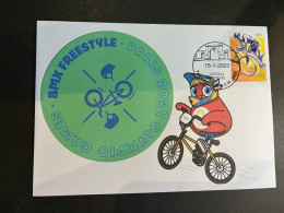 (1 R 42) Paris 2024 Olympics Games - BMX Freestyle Cycling (with 2000 Sydney Olympic Cycling Stamp P/s) - Summer 2024: Paris