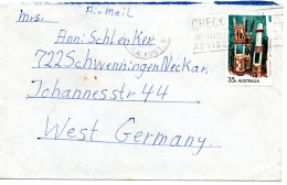 66621 - Australien - 1972 - 35¢ Aborigine-Kunst EF A LpBf ... S.A. -> Westdeutschland - Covers & Documents