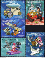 Maldives 1988 Space Exploration Walt Disney Cartoon Characters Childhood Animation Mickey Mouse Art Film Stamps (35) MNH - Altri & Non Classificati