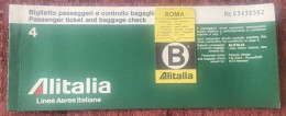 ALITALIA ,LINEE AEREE ITALIANE, ,TICKET ,1972 - Europe