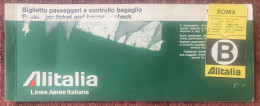 ALITALIA ,LINEE AEREE ITALIANE, ,TICKET ,1972 - Europa