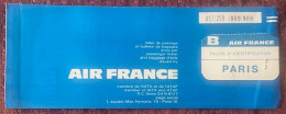 AIR FRANCE, ,TICKET ,1972 - Europe
