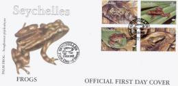 SEYCHELLES,2003, WWF, FROGS ,LOCAL FDC - Sonstige & Ohne Zuordnung