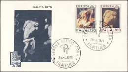 Europa CEPT 1975 Italie - Italy - Italien FDC9 Y&T N°1222 à 1223 - Michel N°1489 à 1490 - 1975