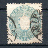 Col33 Allemagne Anciens états Saxe  N° 18 Oblitéré Cote : 50,00€ - Saxony