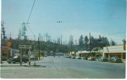 Waldport Oregon, Street Scene, Auto, Shell Gas Station, Business Signs, C1950s Vintage Postcard - Andere & Zonder Classificatie