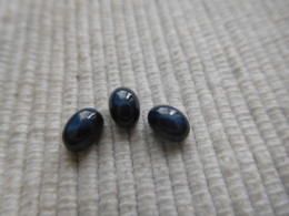 Lot De Trois Saphirs Bleu étoilé Cabochon CL27 - Saphir