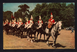 (RECTO / VERSO) LONDON - QUEEN'S LIFE GUARDS IN THE MALL - CPA COULEUR - Whitehall