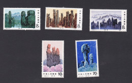 Chine 1981. Forêt De Pierre, La Serie Complète , 5 Timbres Neufs ,  Scan Recto Verso . - Ungebraucht