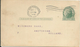 ETATS UNIS ENTIER PRIVE 1c (SUR EXPLOITATION FERROVIAIRE) DE NEW YORK POUR AMSTERDAM ( PAYS BAS ) DE 1916  LETTRE COVER - 1901-20