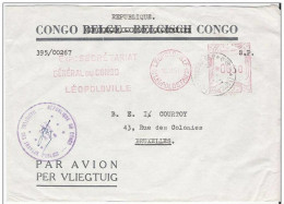 L République Du Congo - Ministère Des Travaux Publics - Franchise Partielle : Obl Mécanique Léopoldville 16 VI 61 - Autres & Non Classés