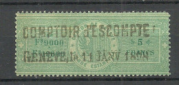 SCHWEIZ Switzerland O 1898 Canton De Genève Timbre Estampillé Revenue Tax Steuermarke - Steuermarken