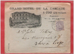 FORTUNE  : Cachet Allemand ROANNE COO 7 VIII 1920 Sur L Pub Hotel De La Cascade TROISPONT - Fortune (1919)