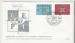 FDC EUROPA  Belgium TP 1260 & 1261   Oblitération 1er Jour : 14/9/1963  - Auderghem  Salon Philatélique Europe - 1951-1960