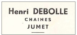 CP à En-tête (demande De Prix,commande, Compte ...) : Chaînes Henri Debolle à Jumet - Other & Unclassified