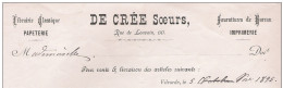 BELGIQUE Ancienne Facture : VILVORDE Rue De Louvain 60 Librairie Papeterie Imprimerie 5 XI 1895 - Other & Unclassified