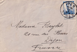 14-18 Territoire Non Envahi TP PELLENS Obl YPRES YPER 24 X 1914 = 5ème Jour De La Bataille D'Ypres ! Vers DIJON - Zone Non Occupée