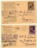 2 Cartes Maximum TP SURTAXE  575 & 576 Marguerite De Parme, Fille De CHARLES QUINT - 1934-1951