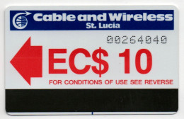 St. Lucia - 10 Unit Autelca (Large Control Number) - Sainte Lucie