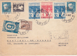 Bulgarie - Lettre Recom De 1947 - Oblit Plovdin - Exp Vers Montigny Sur Sambre - - Covers & Documents