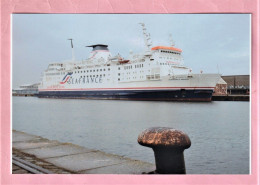 PHOTOGRAPHIE - PORT DE DUNKERQUE - SEAFRANCE   " RENOIR  " (2)  PORT D'ATTACHE : CALAIS - PAQUEBOT - Boten