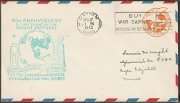 United States - Postal Stationary. 1943 Airmail 40th  Anniversary Of First Flight By Wright Brothers.  Scott UC3  - 1921-40