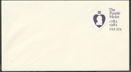 United States - Postal Stationary. 1982 20c The Purple Heart - Scott U603 ** - 1981-00