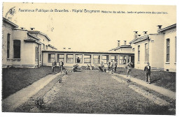 CPA Hôpital Brugmann, Médecine Des Adultes. Jardin Et Galerie Entre Deux Pavillons - Jette