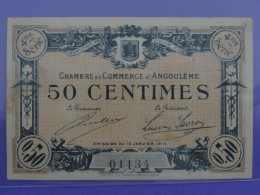 Billet 50c Chambre De Commerce D'ANGOULEME 4e Série (Charente) Corne D'abondance - Cámara De Comercio