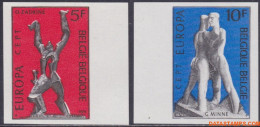België 1974 - Mi:1766/1767, Yv:1707/1708, OBP:1714/1715, Stamp - □ - Europe 1974 Sculpture - 1961-1980