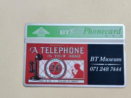 United Kingdom-(BTC072)MUSEUM-phone Home-(20units)-(645)-(302E36096)price Cataloge6.00£-mint+1card Prepiad Free - BT Publicitaire Uitgaven