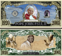 USA - FANTASY NOTE -  POPE  JOHN  PAUL  II  - UNC - Other & Unclassified