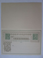 Iceland Entier Pos.double Avec Reponse 5 Aurar Non Voyagee 1890/Iceland Double Stationery Post.with Answer 5 Aurar - Lettres & Documents