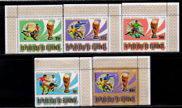 TT0604 Burundi 1974 World Cup 5V MNH - Unused Stamps