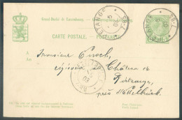 EP Carte 5c. Obl. Dc PETANGE 6-5-1903 Vers Birtrange Près Ettelbruck -  21164 - Postwaardestukken