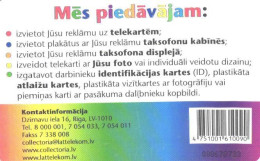 Latvia:Used Phonecard, Lattelekom, 5+ Lati, Advertising, 2005 - Latvia