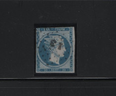 GREECE 1861 LARGE HERMES HEAD 20 LEPTA USED STAMP HELLAS No 5a - Oblitérés