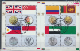 UNO - New York 1083-1090 Kleinbogen (kompl.Ausg.) Gestempelt 2008 Flaggen Und Münzen (10076689 - Oblitérés