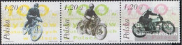 Poland 4073-4075 Triple Strip (complete Issue) Unmounted Mint / Never Hinged 2003 Motorcycle Racing - Nuovi