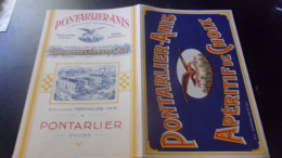 25 PONTARLIER  BELLE PUBLICITE PONTARLIER ANIS- ETS. ARMAND GUY-DISTILLERIE ANIS AIGLE- ABSINTHE - Autres & Non Classés